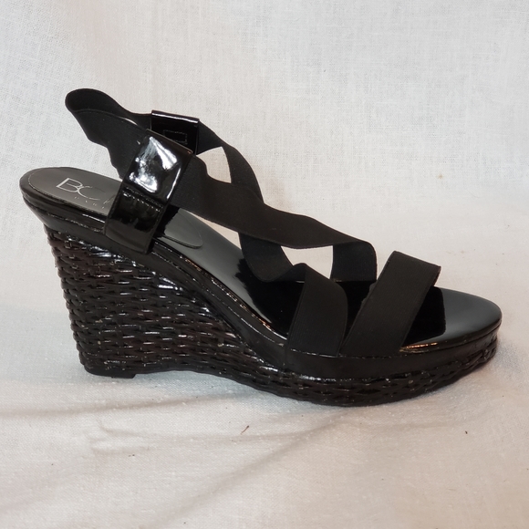 BCBG Shoes - BCBG Portaz Black Wedge 8.5